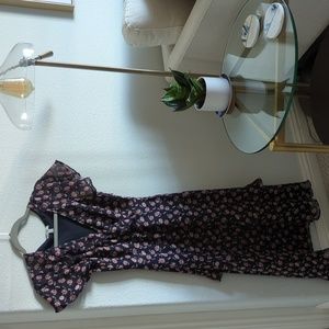 NWOT Silk Joie purple flowy dress